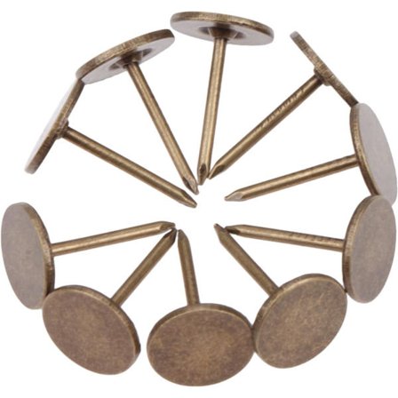 100 stk møbelspiker tommelfingertakk vintage stil flatt hode jern uph