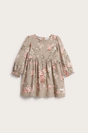 Kukkakuvioinen vauvojen mekko | Tummanbeige | Vauvat | Kappahl