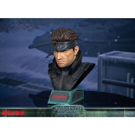 Staty - statuett First4figures - 116985 - Metal Gear Solid (Solid Snake Grand-Scale Bust) RESIN staty