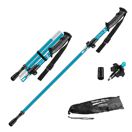 Vandringsstavar med vikbara raka handtag (Justerbara) (För vandring) (Aluminium)