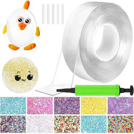 Päivitys Nano Tape Bubble Kit, Kaksipuolinen Tape Muovikupla, Elastinen Teippi Uusi -ES