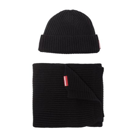 Dsquared2, Beanies Zwart, Heren, Maat:ONE Size