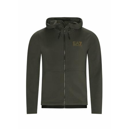 Emporio Armani EA7 Zipped hooded sweatshirt Grøn, Herre Trøjer