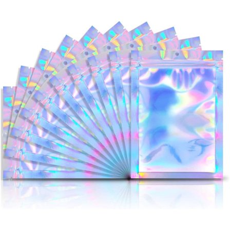 200 st 3"X 4" (förvaringsstorlek 2,6X2,6') Luktsäker Återförslutningsbar M