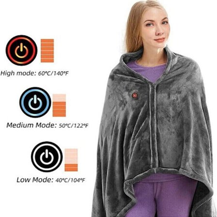 Wearable Electric Electric Flannel Blanket USB Throw Blanket Heating Blanket UK