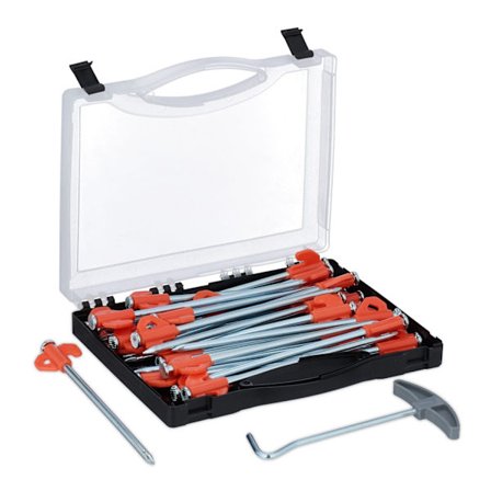 Teräksiset maatapit, 30 kpl säilytyslaatikolla