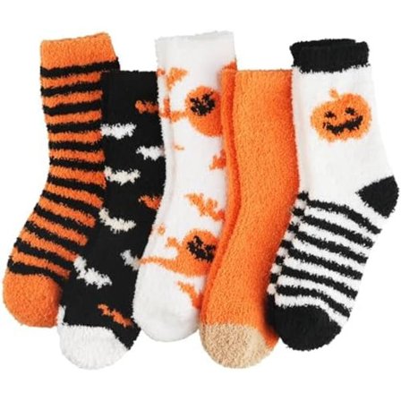 Bløde, Fuzzy Hjemmesko Sokker til Kvinder - 5/6 Par, Varmt Vintertøj [JSR]