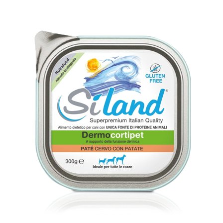 Siland Dermocortipet Paté Cervo Con Patate Per Cani Adulti 300g