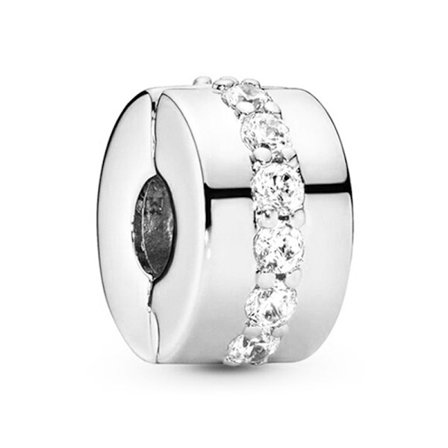 2025 925 Sterling Sølv Spacer Bead Vedhæng, Clip-on Vedhæng til Kvinder, Kompatibel med Pandora Armbånd (Inkluderer En Spacer Bead) Søstjerneklips