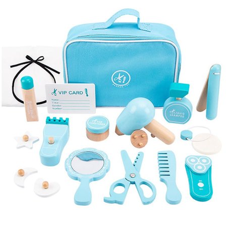 1 Sett Trefrisørleke Barnesalong Lekefrisør Leker Sett Hårstyling Leke for Barn