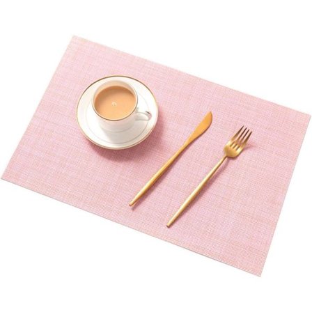 Dækkeservietter (Sæt med 6), Nye Skridsikre Isolerende Vaskbare Hurtigtørrende Dekorative Dækkeservietter, Pink