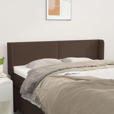 Vidaxl Huvudgavel Med Kanter Brun 147x16x78/88 Cm Konstläder Brun