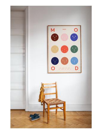 Nine Moods - 70X100 Home Kids Decor Posters & Frames Posters Feelings Monivärinen/Kuvioitu MADO