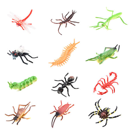 QU/12 st Insekter för barn tidig utbildning simulering djur leksaksmodeller - insekt