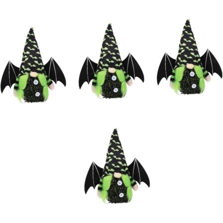 4 stk. Flaggermusvinger Dukke Plussj Flaggermus Nisser Halloween Nordisk Plussj Vampyr Dukke Høstdekor Dekorativ Uteoppheng Uteoppheng G