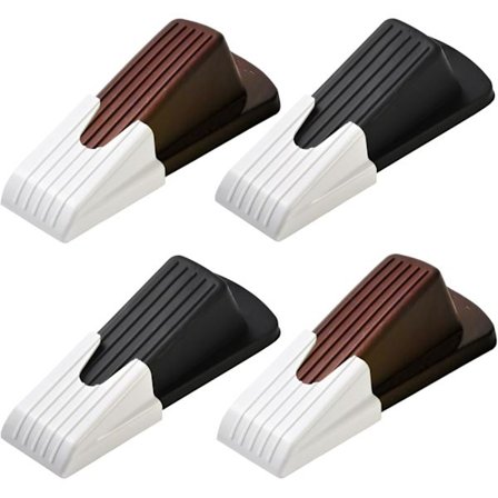 4 kpl Kumipuskurit oville, Vakaat ja liukumattomat, Pinottavat, Toimivat kaikilla lattiatyypeillä, Varustettu itseliimautuvalla kiinnityksellä