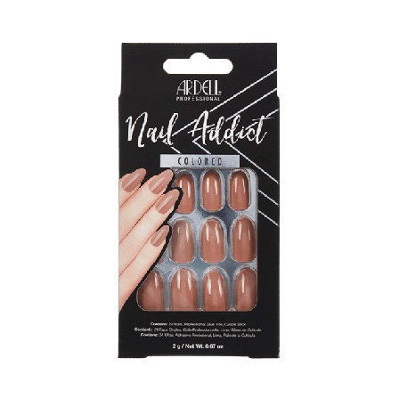 Ardell Nail Addict Colored Latte Lösnaglar & dekoration Dam Beige 24 ST