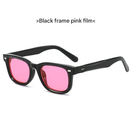 Svarta Wayfarer Solglasögon Rosa Spegelglas Svart