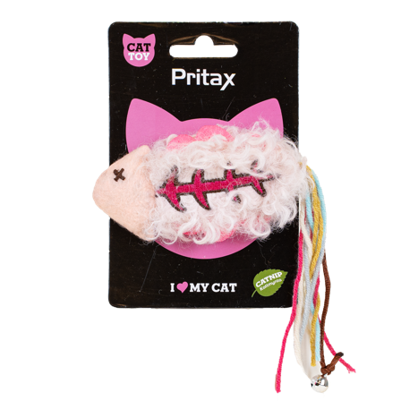 Pritax - Katteleke Fishbone Ursula, 20x6x1,5cm, flerfarget - Katt - Katteleker & viftepinner - Kattemynte & catnipleker - ZOO.no