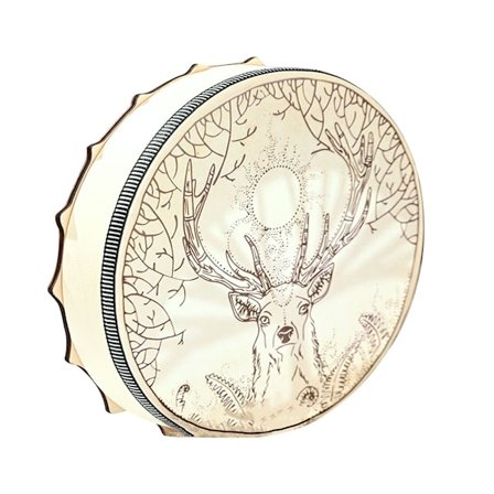 Suuri šamantrummu, henki- ja musiikkikrummu, rumpukapula, käsintehty šamantrummu, kodin sisustus