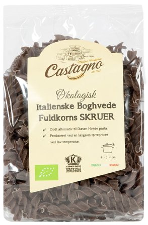 Castagno Boghvede Fuldkorns Skruer 250 g, Helse & Madvarer, Pasta, Ris & Bælgfrugter, Pasta & Nudler