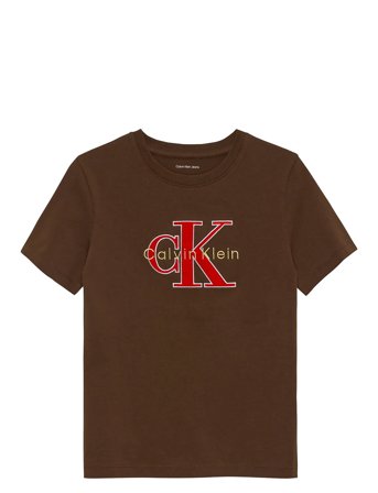 Calvin Klein Msw Monologo S/S T-Shirt - Brown - 170