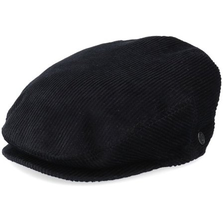Jaxon & James - Svart flatcap Keps - Corduroy Black Flat Cap @ Hatstore