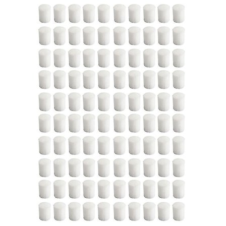 100 stk. Hydroponisk svamp cylindrisk 19 mm til grøntsagsdyrkning i netpotter, væksttilbehør