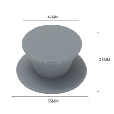 Silikonlock med anti-hot universellt lockhandtag Grey
