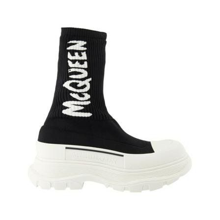 Alexander McQueen, Ankle Boots Zwart, Dames, Maat:38 EU