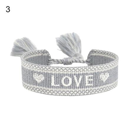 Dame Wrap Armbånd Dusk Utsøkt Hånddekorasjon Broderte Bokstaver N Armbånd For Venner 3