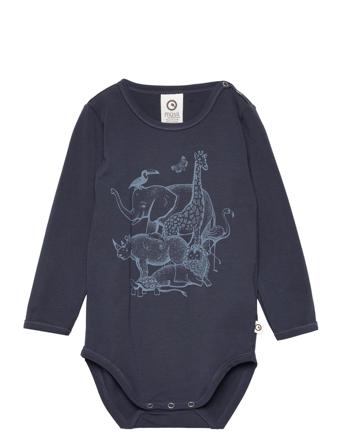 Savannah Print Body Bodies Long-sleeved Sininen Müsli By Green Cotton