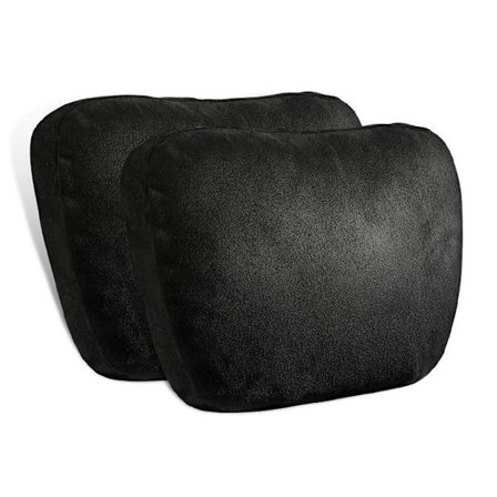 2 stk. nakkestøtte til bil, sort