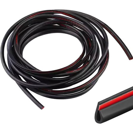 5M Kantbeskyttelse for bildør, U-formet tetningslist for bilkant (Svart)