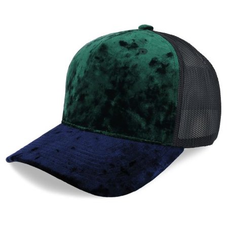 Equip - Grön trucker Keps - Green/Navy/Black Velvet Trucker @ Hatstore