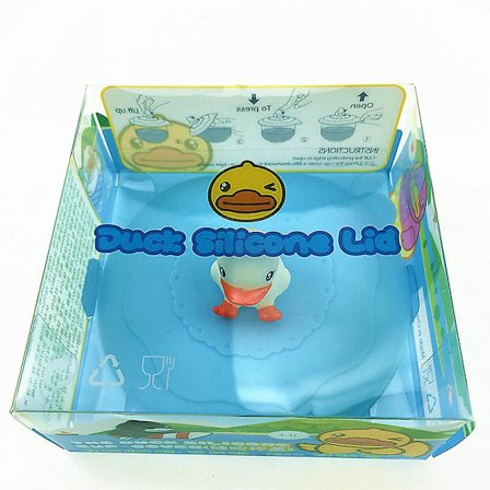 2 st silikon kattkopp lock anti-damm tekopp lock kaffekopp lock tecknad silikon glaskopp lock (blå)