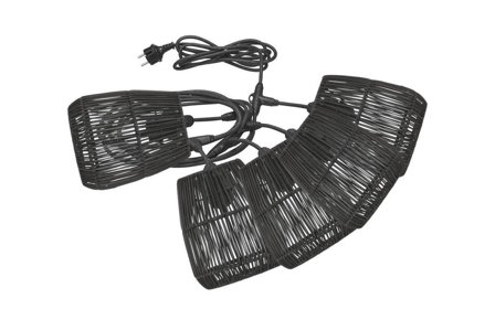 PR Home Flex Out 1216503-7018 Lysslynge 650 cm, 5 lampeholdere, svart, Belysning
