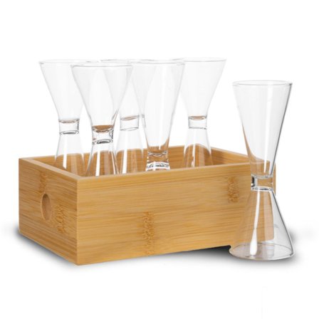 Sagaform Nature snapseglas i bambusæske - Klar | KitchenOne