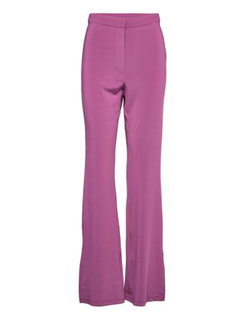 Pants Shiny Slinky Jersey Utsvängda Byxor Rosa REMAIN Birger Christensen