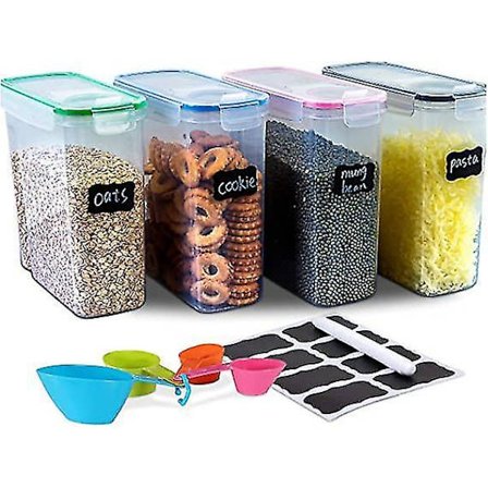 Kornbeholder Oppbevaringssett Lufttett Skje Sett Penn Ris Pasta