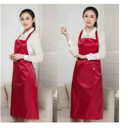 Vandtæt hjemmeforklæde i gummi og vinyl, bedst til at holde sig tør ved opvask, L