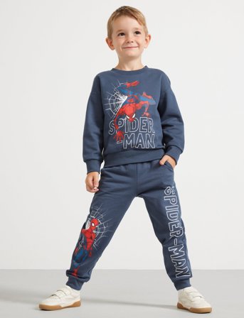 Lindex Trousers Spiderman - Navy - 128