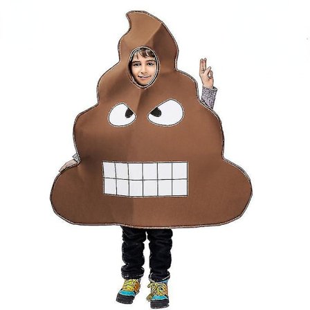 Rolig söt bajs Halloween kostym Cosplay kläder för barn Barn Tonåring Pojkar Dress Up Party