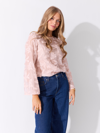 MATCH - Isadora bluse - Donna - Str. 44 - Dame - Skjorter & Bluser - Rosa - 100% Polyester - resirkulert