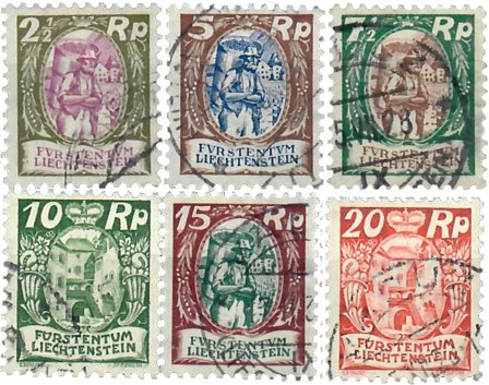 Liechtenstein 1924 - MICHEL 65-70 - Stemplet