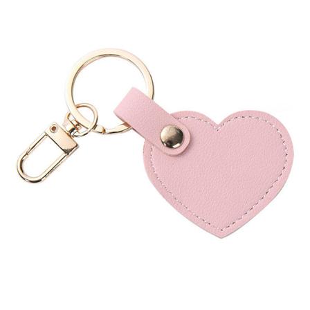 Nahkainen syd n avaimenper Muoti nahkainen syd men muotoinen avaimenper laukku Pink