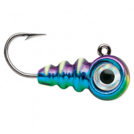 VMC Tungsten Larv Eye Jig 1.8g - Glow Metallic Rainbow