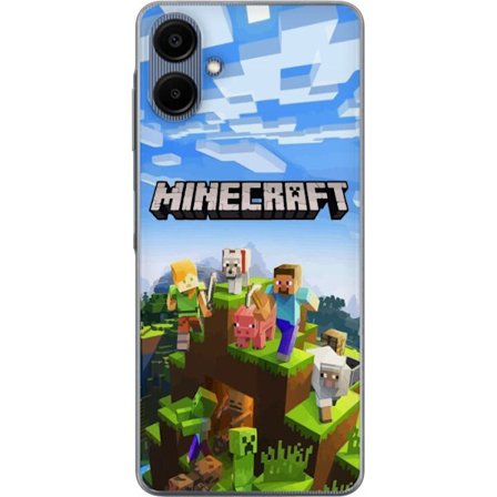Kompatibelt Mobilskal till Samsung Samsung Galaxy A06 Minecraft Creeper block pixel retro spelande
