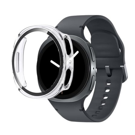 Coque yhteensopiva Samsung Galaxy Watch 8 40mm - Kova suoja läpinäkyvä kuori karkaistulle lasinäytölle Phonillico