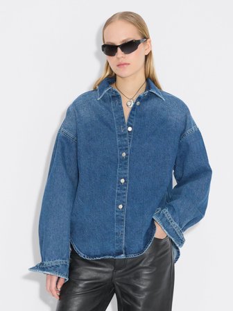 Holzweiler - Relaxed-Fit Denim Shirt - Blue - Womens - Small